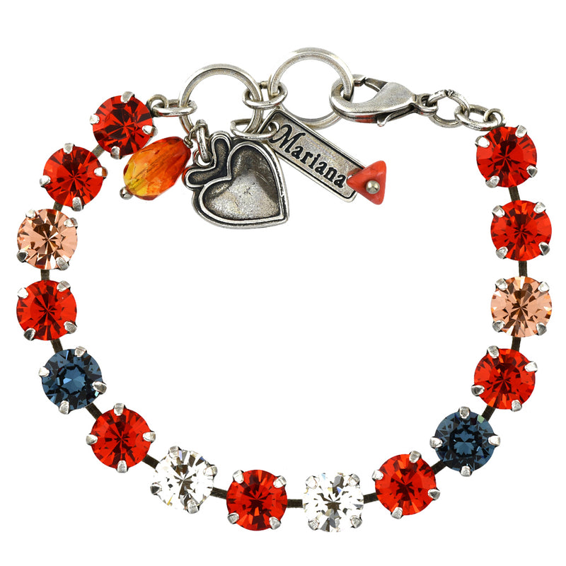 Mariana Jewelry Gelato Bracelet, Silver Plated with crystal, Nature Collection MAR-B-4252 117 SP