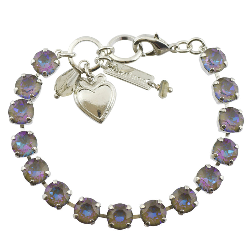 Mariana "Sun-Kissed Midnight" Rhodium Plated Crystal Tennis Bracelet, 8"