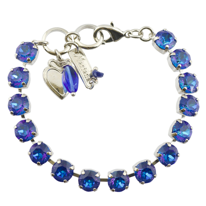 Mariana Sun-Kissed Capri Rhodium Plated Crystal Tennis Bracelet, 8"