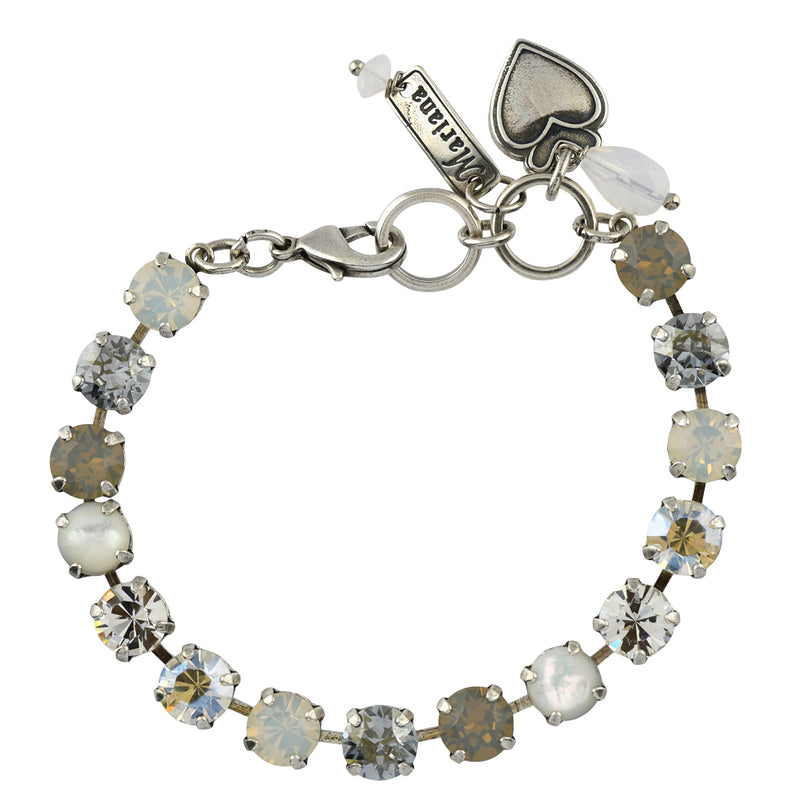 Mariana Jewelry Silk Bracelet, Silver Plated with crystal, Nature Collection MAR-B-4252 M1049 SP