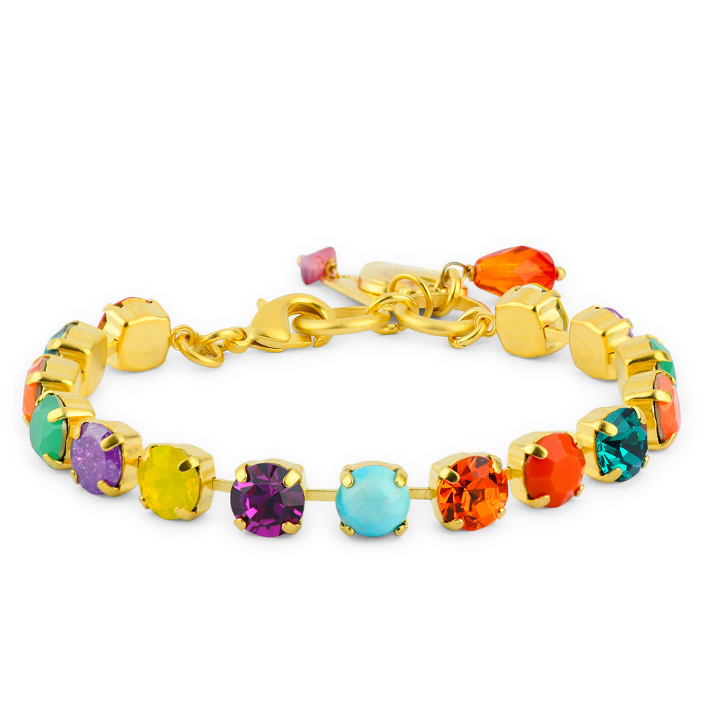 Mariana Jewelry Masai Tennis Bracelet, Gold Plated Swarovksi Crystal, 8 4252 M1077