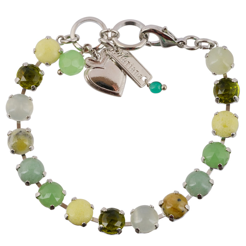 Mariana "Savannah" Rhodium Plated Crystal Tennis Bracelet, 8"