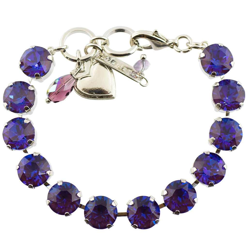 Mariana Jewelry Sun-Kissed Plum Tennis Bracelet, Silver Plated, 8"