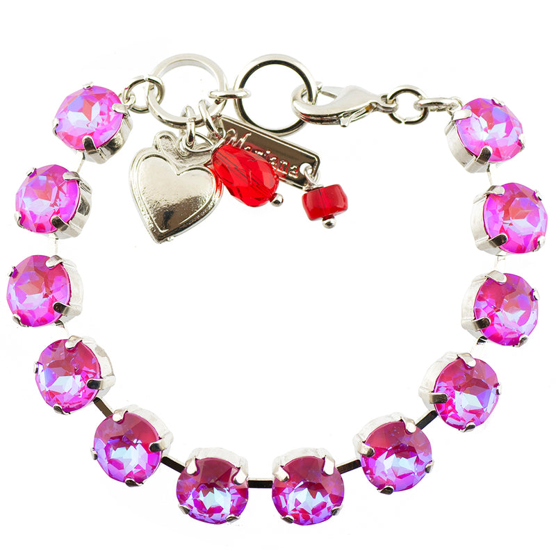 Mariana Jewelry Sun-Kissed Blush Tennis Bracelet, Silver Plated, 8"