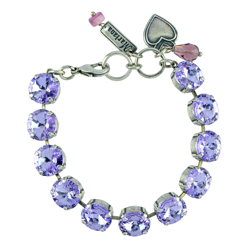 Mariana Jewelry "Macaroon" Tennis Bracelet, Silver Plated with Burst Crystal, 8" 4474R 371371