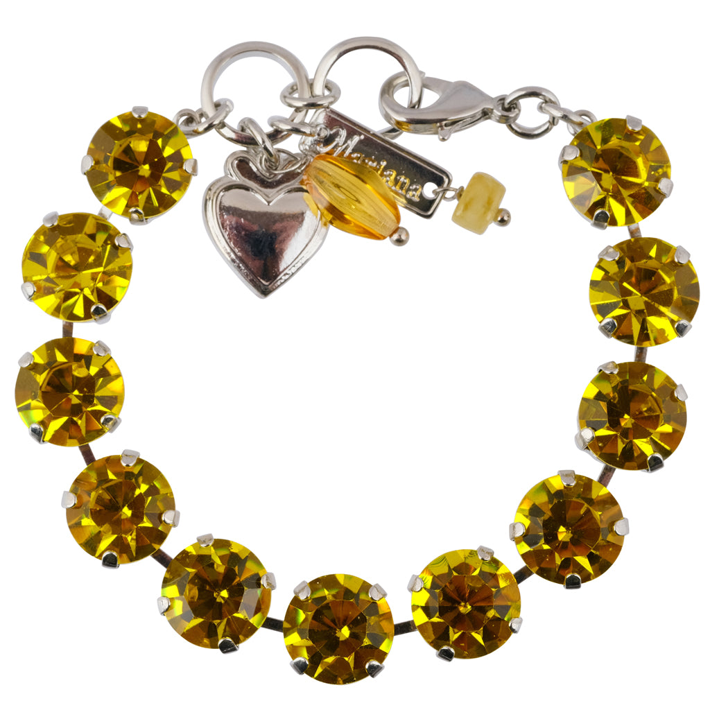 Mariana Rhodium Plated Crystal Tennis Bracelet, 8"