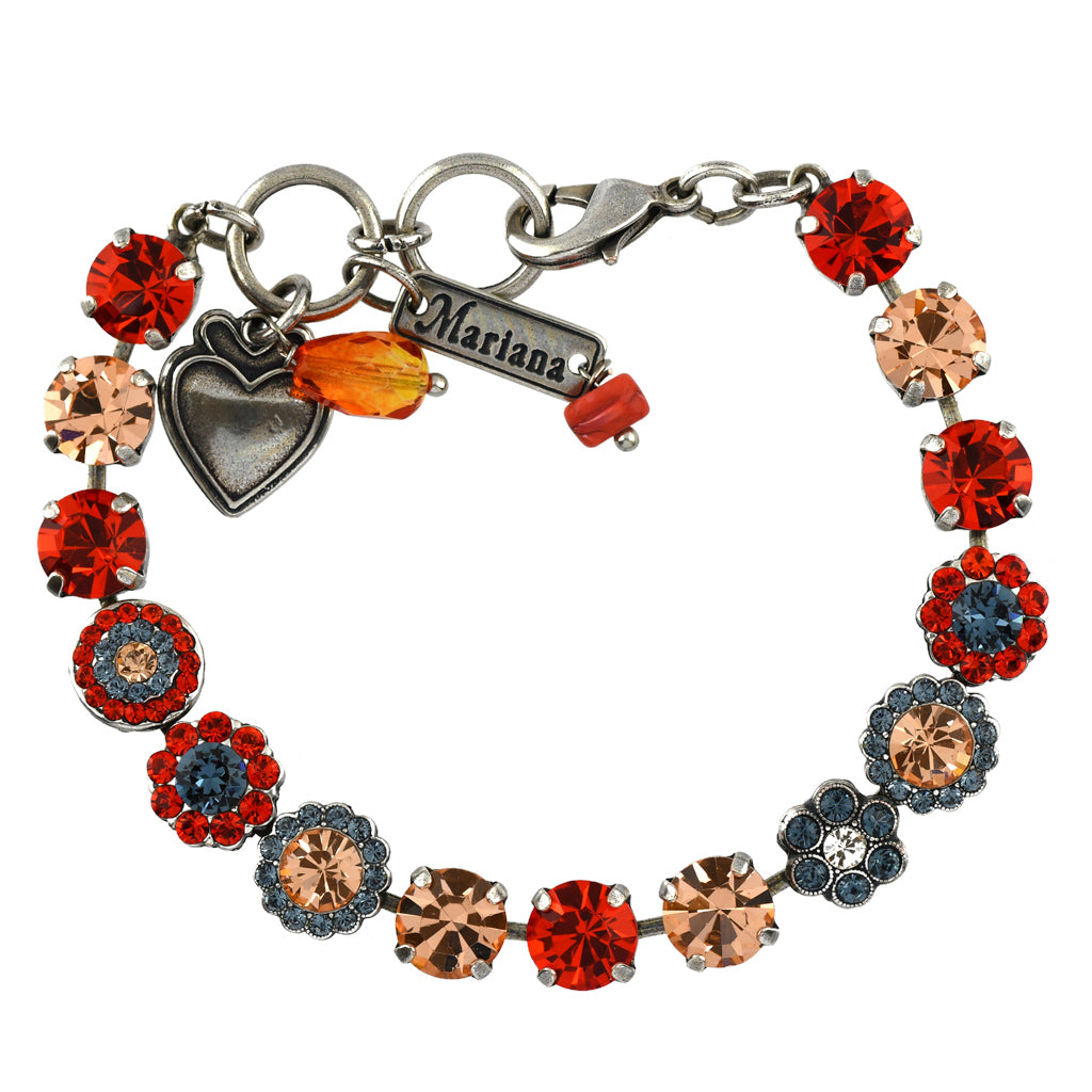Mariana Jewelry Gelato Bracelet, Silver Plated with crystal, Nature Collection MAR-B-4479 117 SP