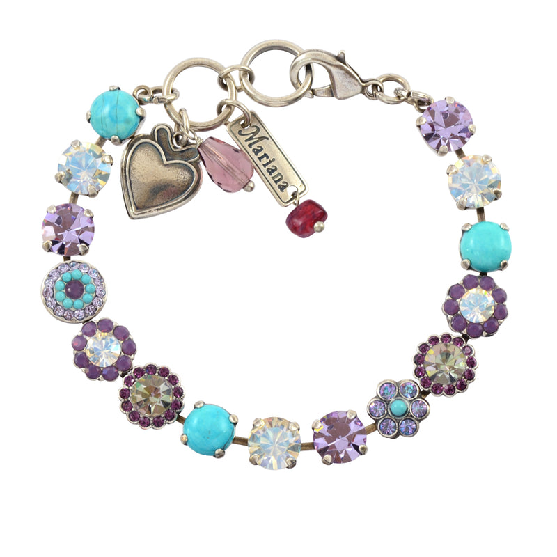 Mariana Jewelry "St Lucia" Silver Plated Purple Tennis Bracelet 4479 M1107