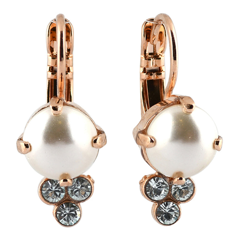 Mariana Jewelry Seashell Earrings, Rose Gold Plated with crystal, Nature Collection MAR-E-1010 39361 RG6
