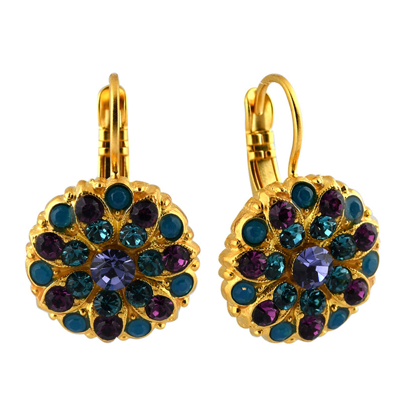 Mariana Jewelry Peacock Earrings, Gold Plated with crystal, Nature Collection MAR-E-1029 2139 YG6