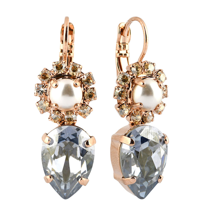 Mariana Jewelry Seashell Earrings, Rose Gold Plated with crystal, Nature Collection MAR-E-1032_14 39361 RG6