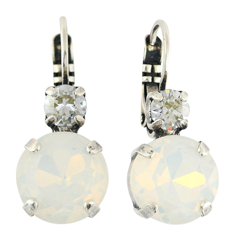 Mariana Jewelry Silk Earrings, Silver Plated with crystal, Nature Collection MAR-E-1037 1049 SP6