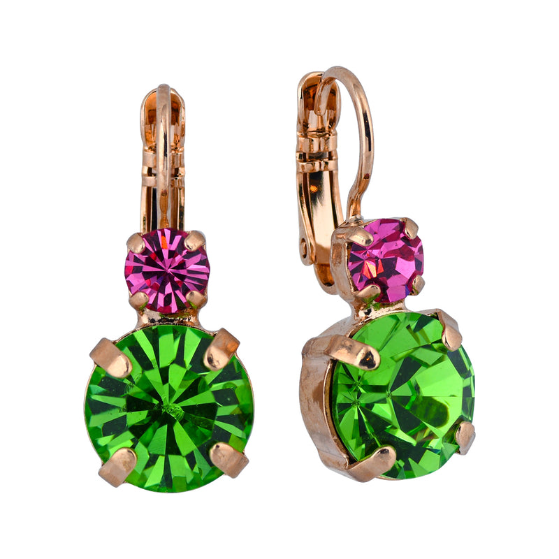 Mariana Jewelry "Tutti Frutti" Rose Gold Plated Round Drop Earrings 1037 142