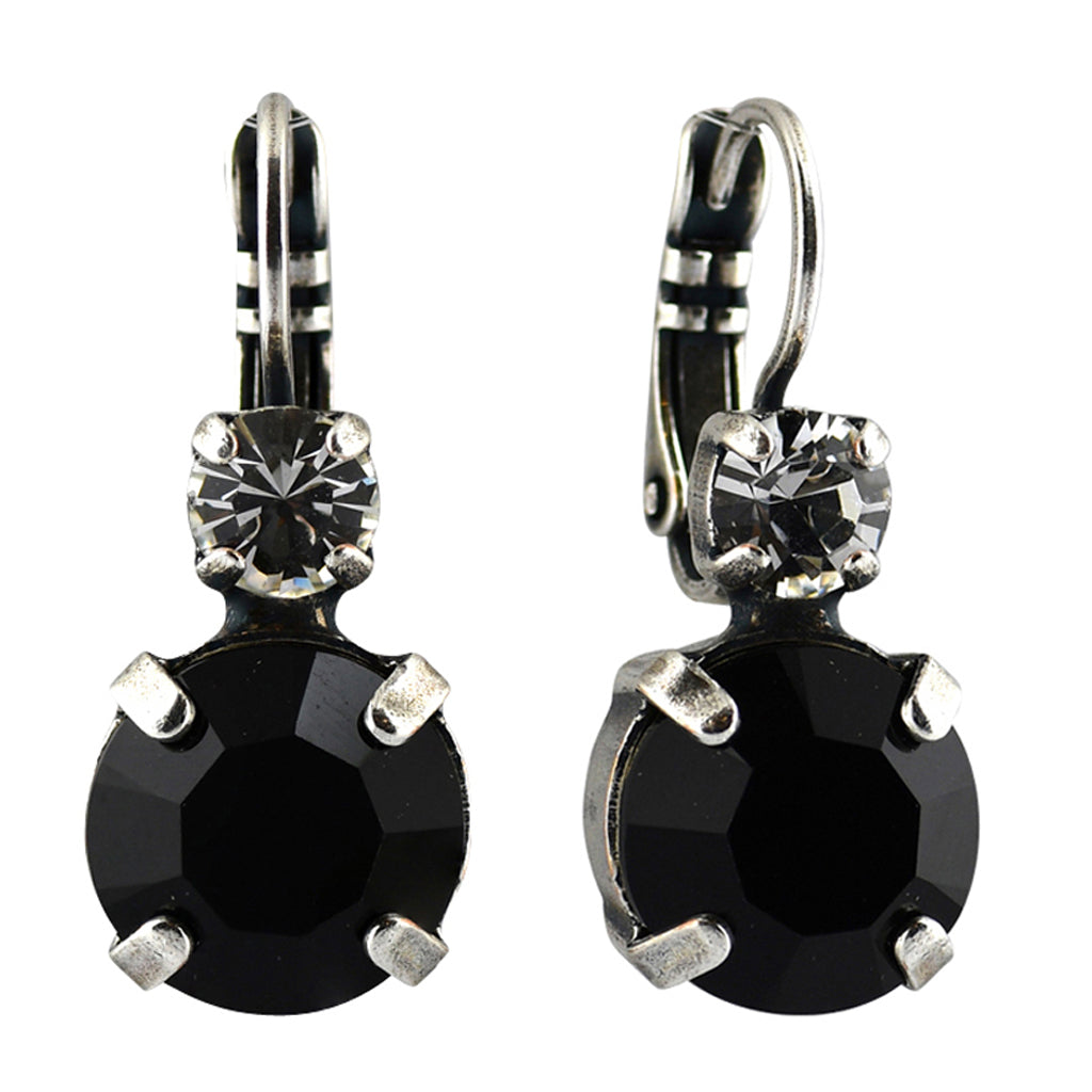 Mariana Jewelry Checkmate Earrings, Silver Plated with crystal, Nature Collection MAR-E-1037 280-1 SP6