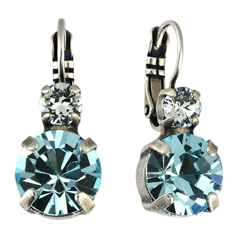 Mariana Jewelry White Earrings, Silver Plated with crystal, Nature Collection MAR-E-1037 361202 SP6