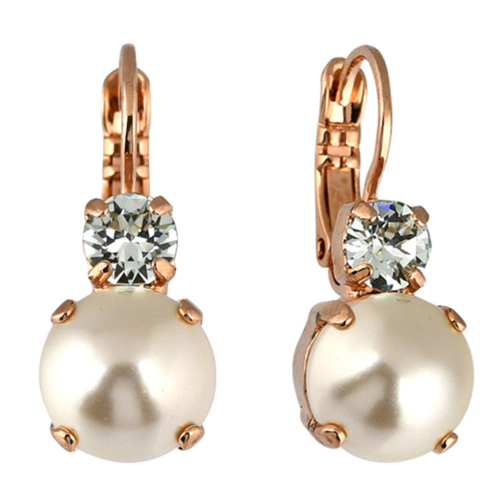 Mariana Jewelry Seashell Earrings, Rose Gold Plated with crystal, Nature Collection MAR-E-1062 39361 RG6