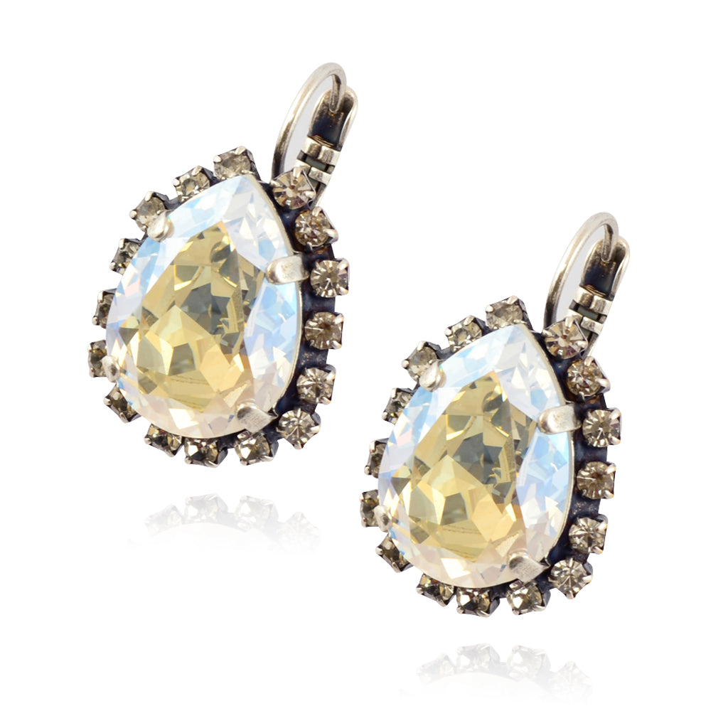 Mariana Jewelry Aurora Silver Plated Crystal Encrusted Teardrop Earrings 1098/3 1093