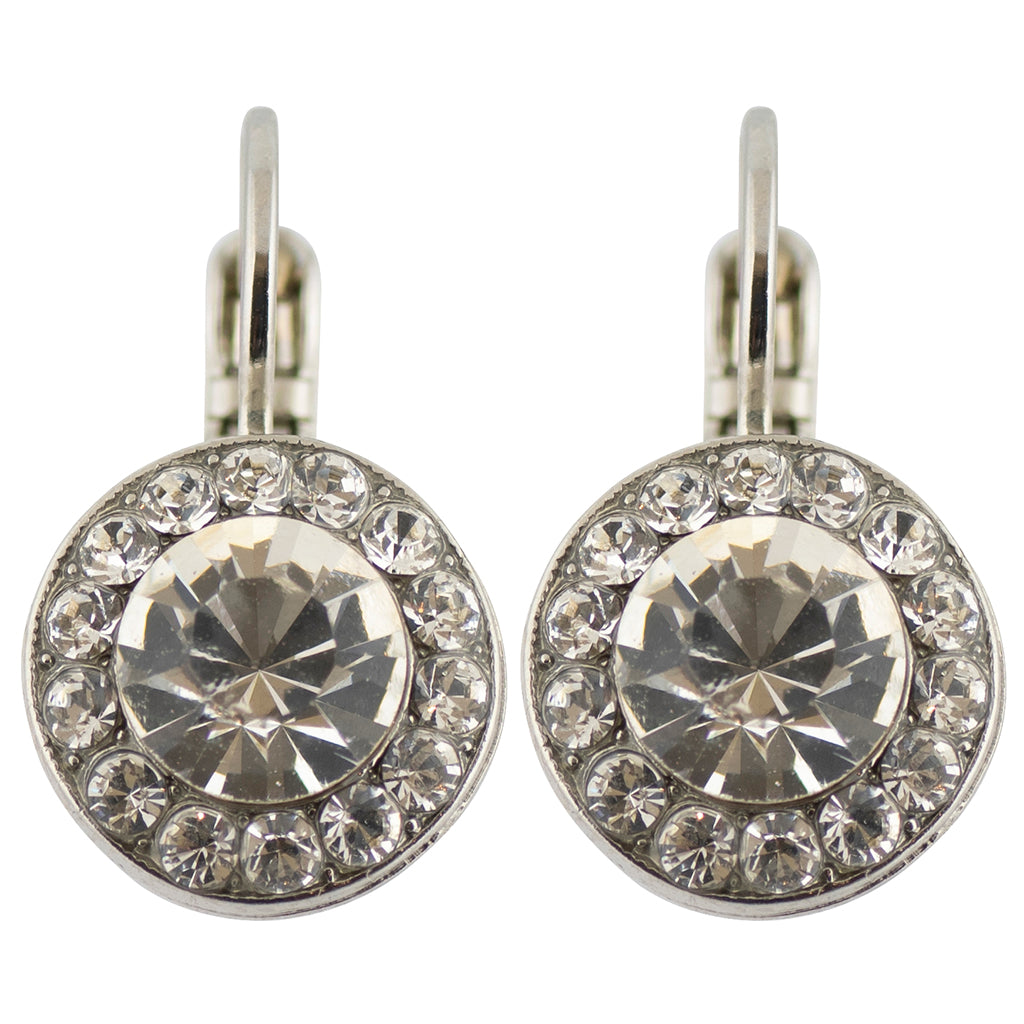 Mariana "On A Clear Day" Rhodium Plated Petite Circle Drop Earrings