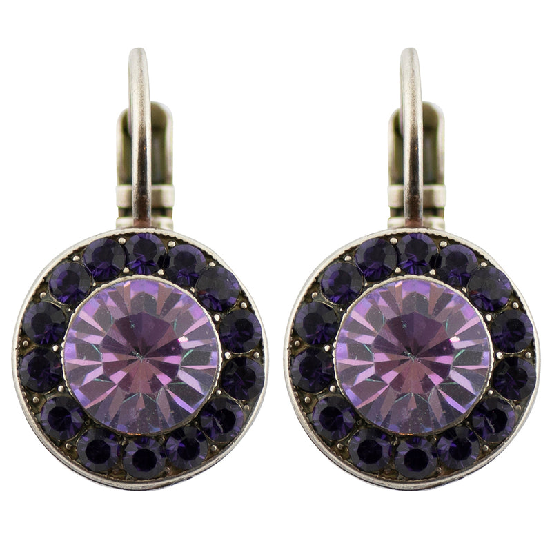 Mariana Jewelry Wildberry Earrings, Silver Plated with Crystal, Tea Time Collection