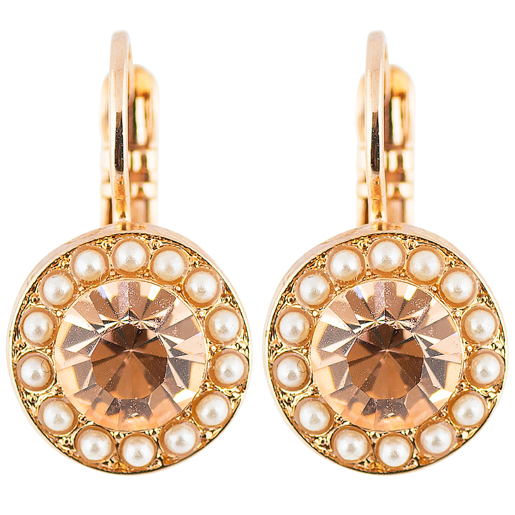 Mariana Jewelry"Cookie Dough" Rose Gold Plated Petite Circle Drop Earrings
