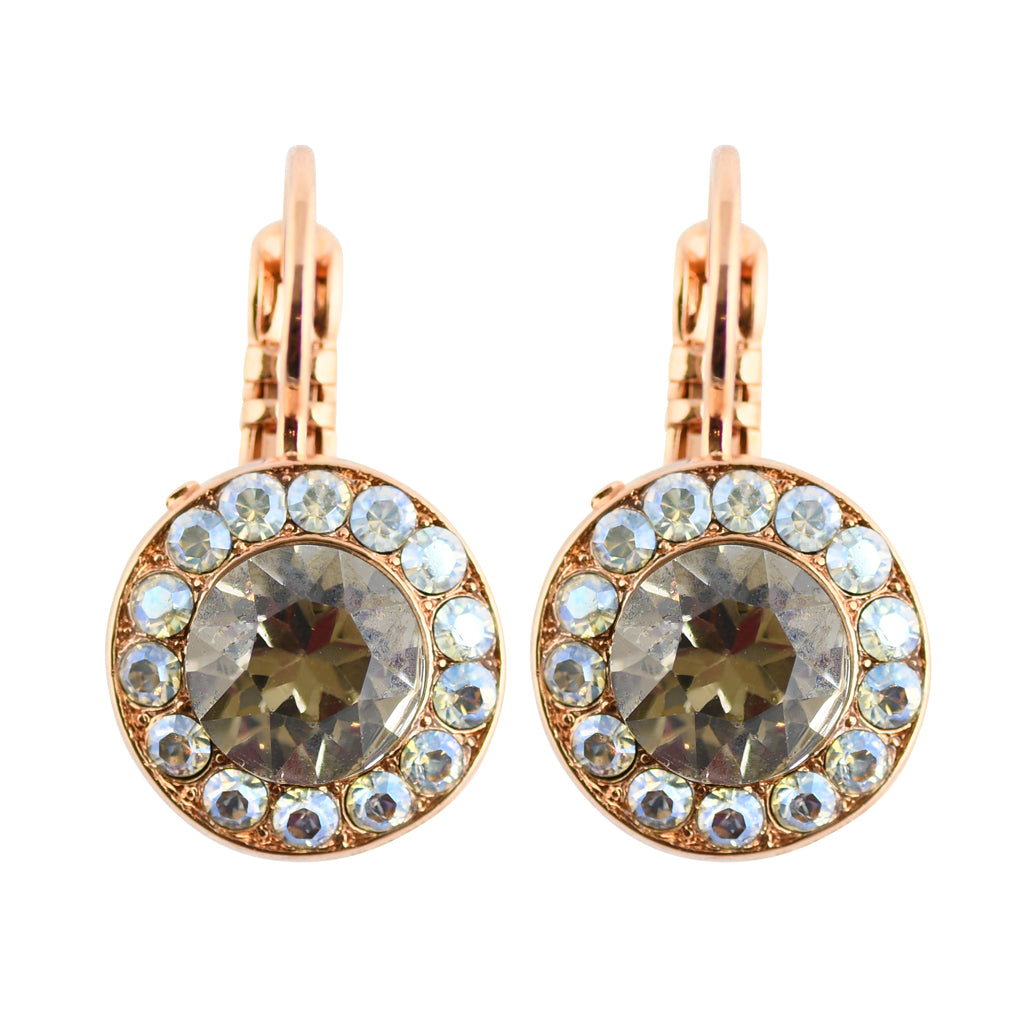 Mariana "Dancing In The Moonlight" Rose Gold Plated Crystal Petite Circle Drop Earrings