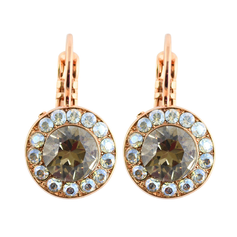 Mariana "Dancing In The Moonlight" Rose Gold Plated Crystal Petite Circle Drop Earrings