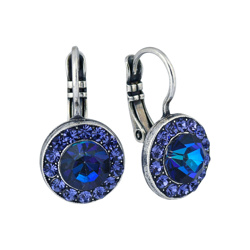 Mariana Jewelry "Cotton Candy" Silver Plated Crystal Petite Circle Drop Earrings