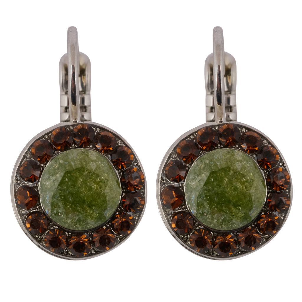 Mariana "Terra" Rhodium Plated Crystal Petite Circle Drop Earrings