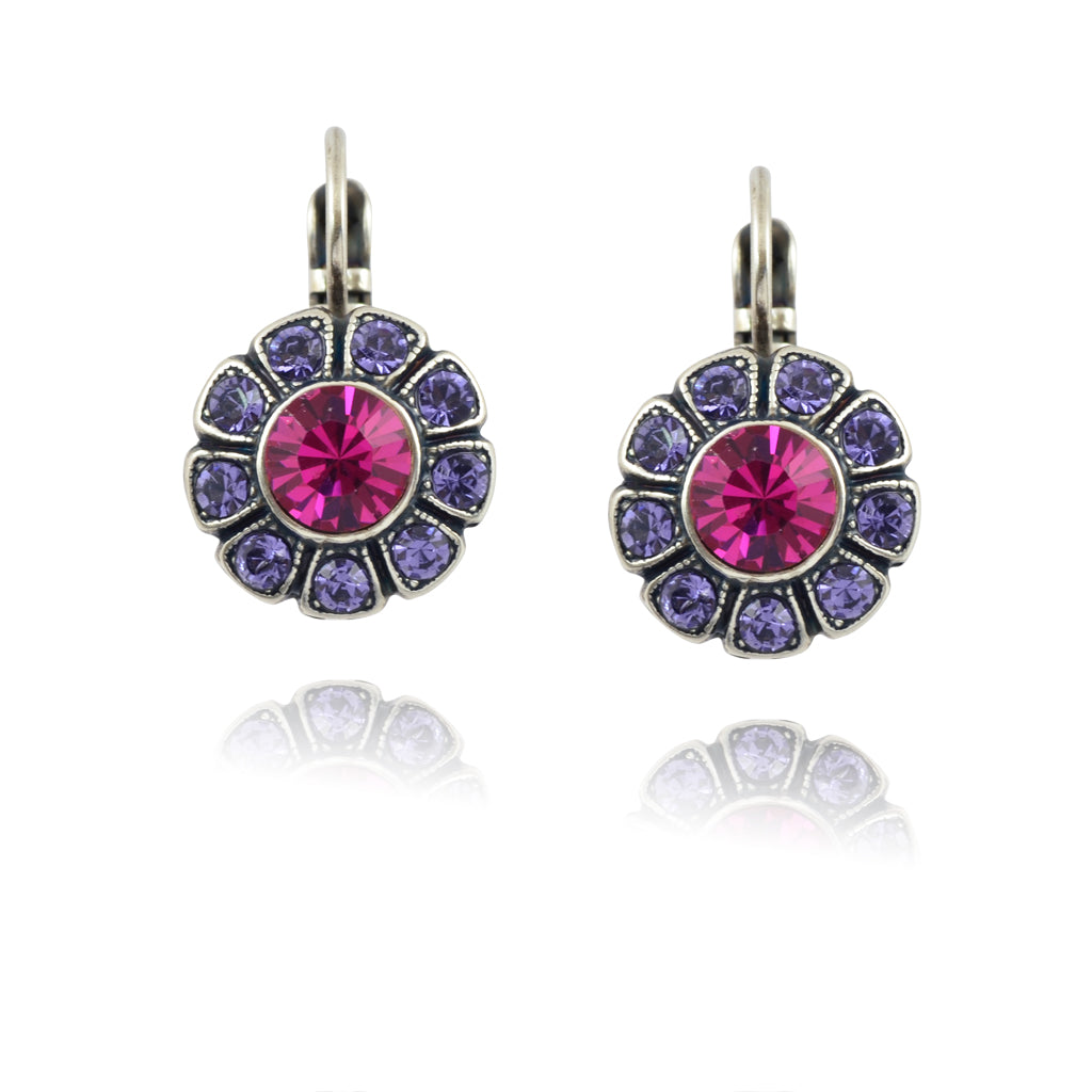 Mariana Jewelry "Cuba" Silver Plated Daisy Drop Earrings 1131 333-1