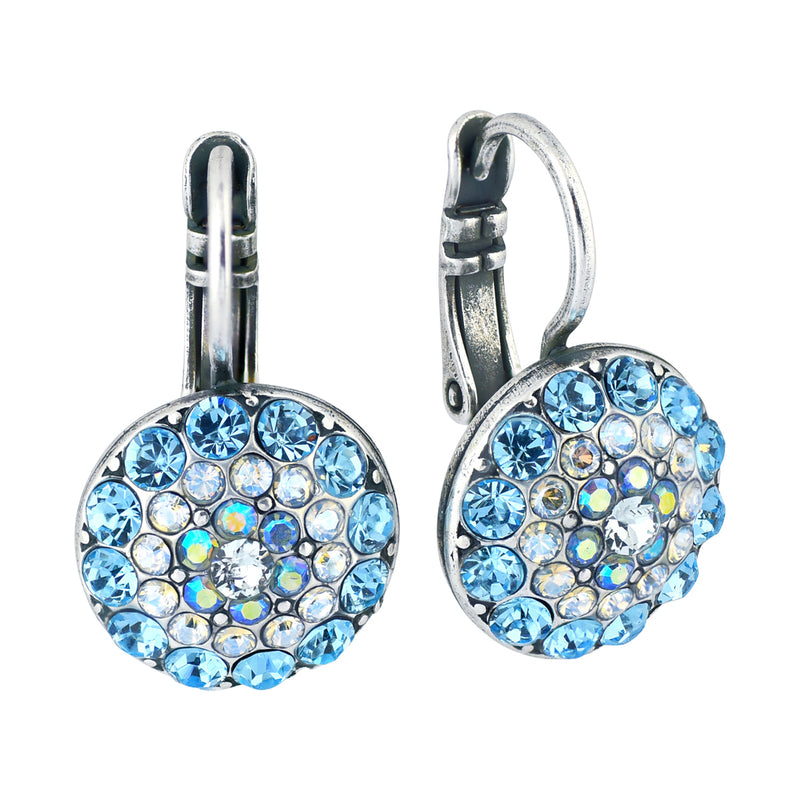 Mariana Jewelry "Italian Ice" Circle Drop Earrings, Silver Plated with Crystal 1141 141