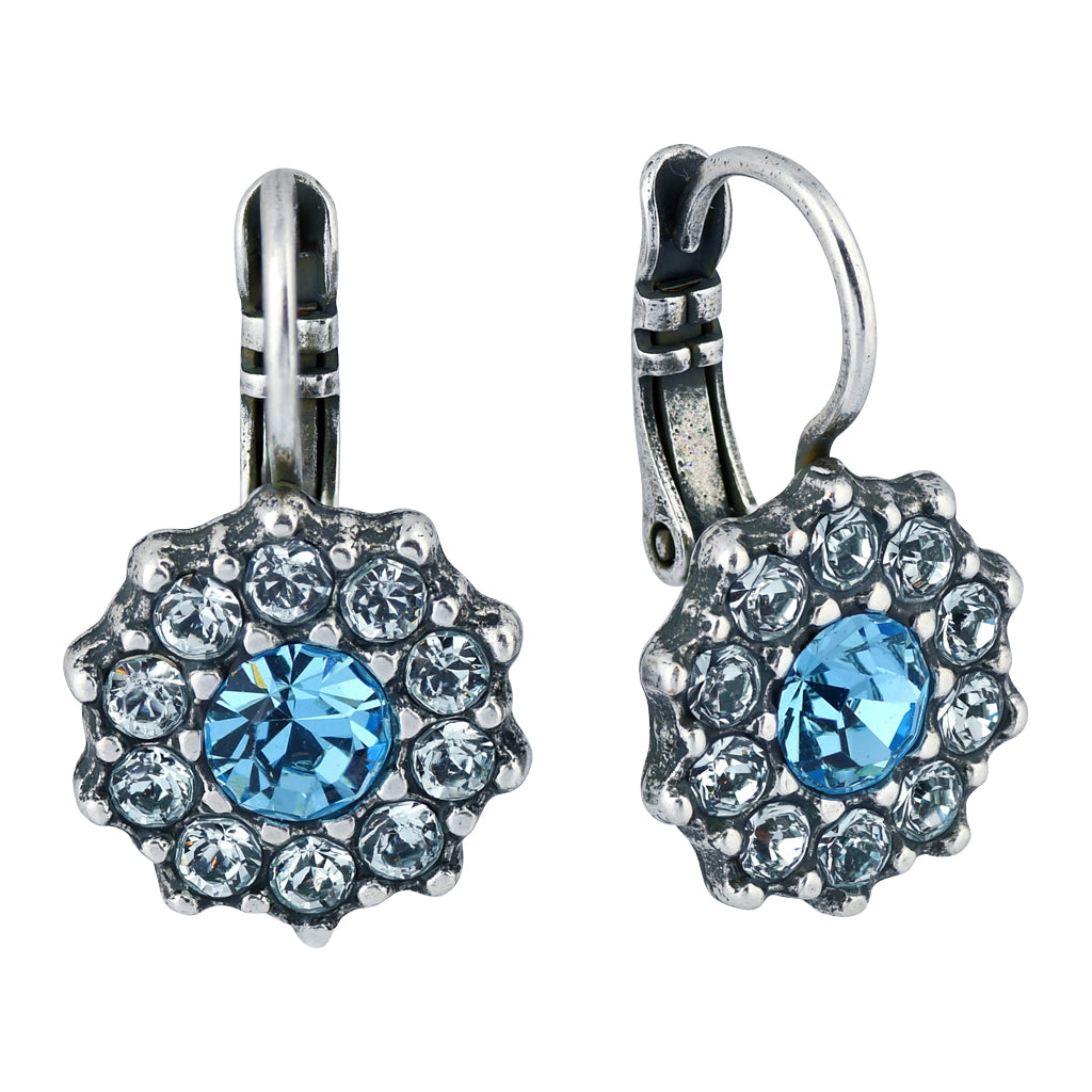 Mariana Jewelry "Italian Ice" Silver Plated Crystal Jewel Cluster Drop Earrings