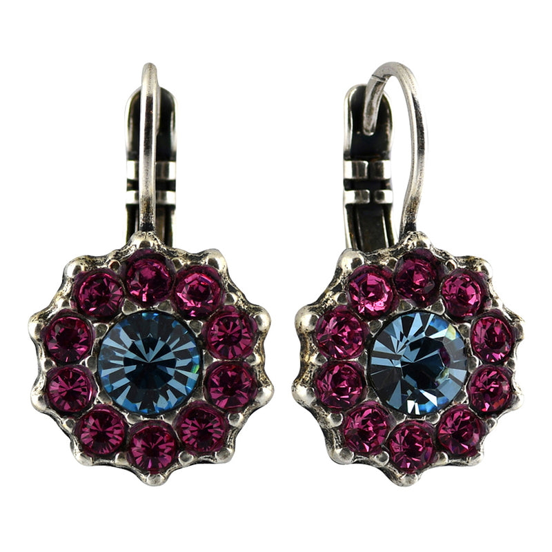 Mariana Jewelry Spring Flowers Earrings, Silver Plated with crystal, Nature Collection MAR-E-1157 2141 SP6