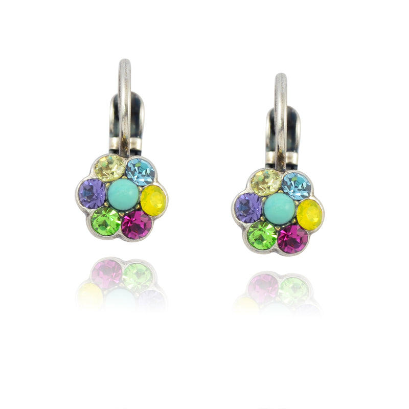 Mariana Jewelry "Cuba" Silver Plated Daisy Drop Earrings 1166_1 333-1