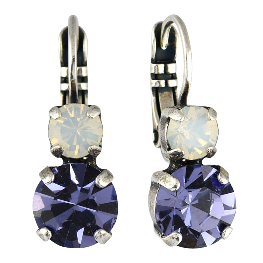 Mariana Jewelry Purple Rain Earrings, Silver Plated with crystal, Nature Collection MAR-E-1190 1062 SP6