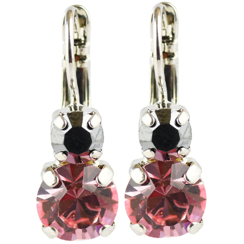 Mariana Jewelry Rocky Road Earrings, Rhodium Plated with Crystal