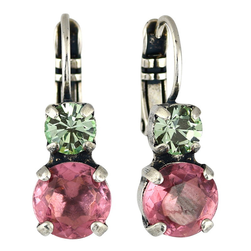 Mariana Jewelry Spring Flowers Earrings, Silver Plated with crystal, Nature Collection MAR-E-1190 2141 SP6