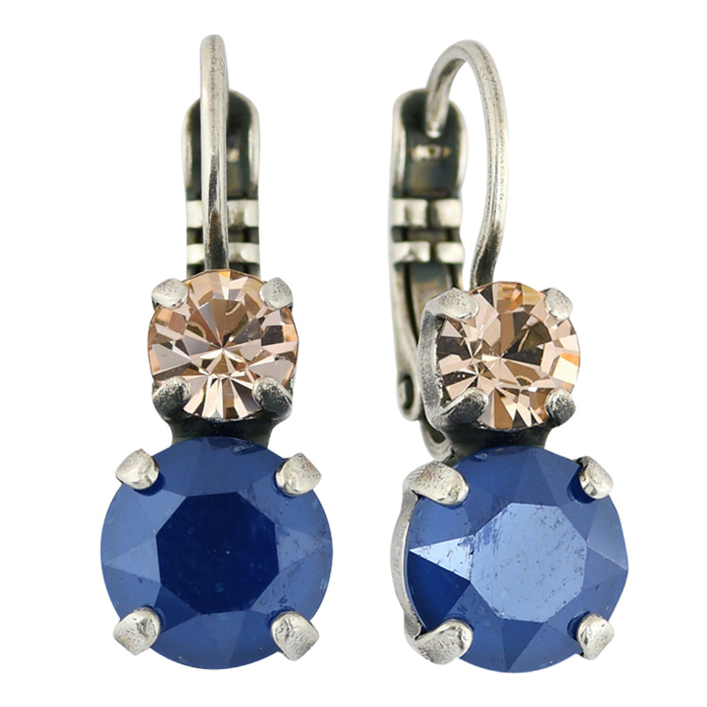 Mariana Jewelry Ocean Earrings, Silver Plated with crystal, Nature Collection MAR-E-1190 2142 SP6