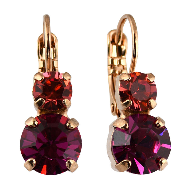 Mariana Jewelry Sorbet Earrings, Rose Gold Plated with crystal, Nature Collection MAR-E-1190 292 RG6