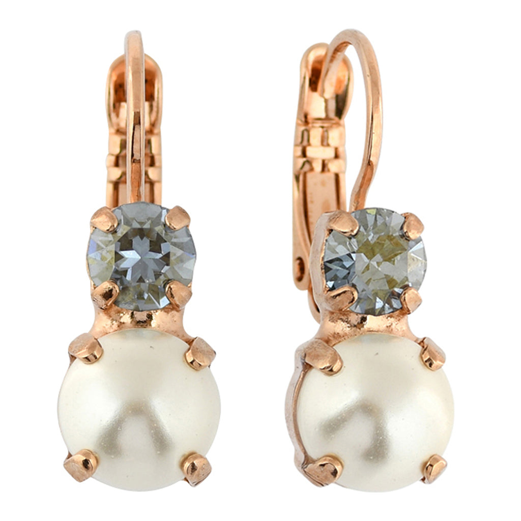 Mariana Jewelry Seashell Earrings, Rose Gold Plated with crystal, Nature Collection MAR-E-1190 39361 RG6