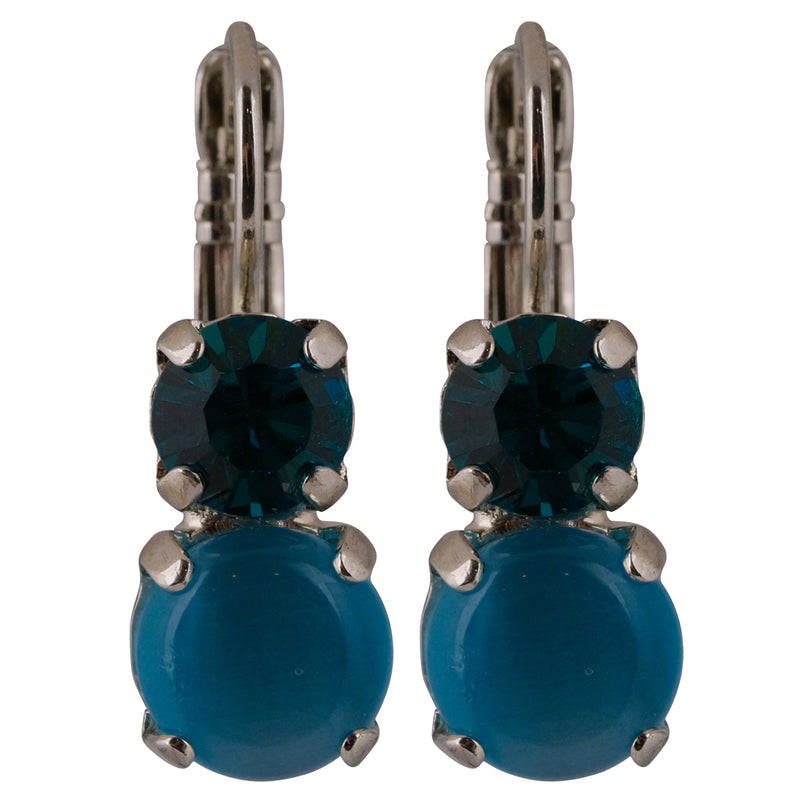 Mariana "Addicted To Love" Rhodium Plated Crystal Petite Round Drop Earrings