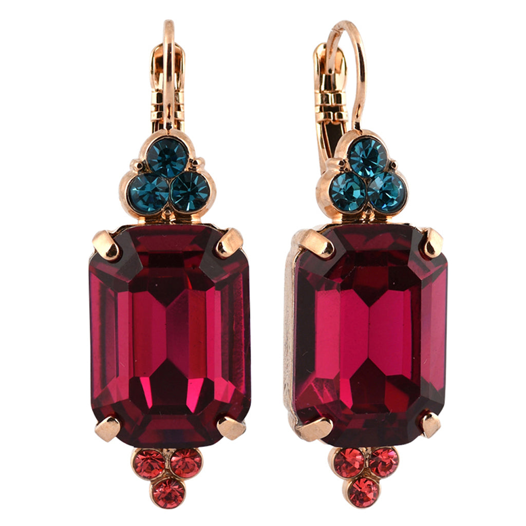 Mariana Jewelry Sorbet Earrings, Rose Gold Plated with crystal, Nature Collection MAR-E-1283 292 RG6