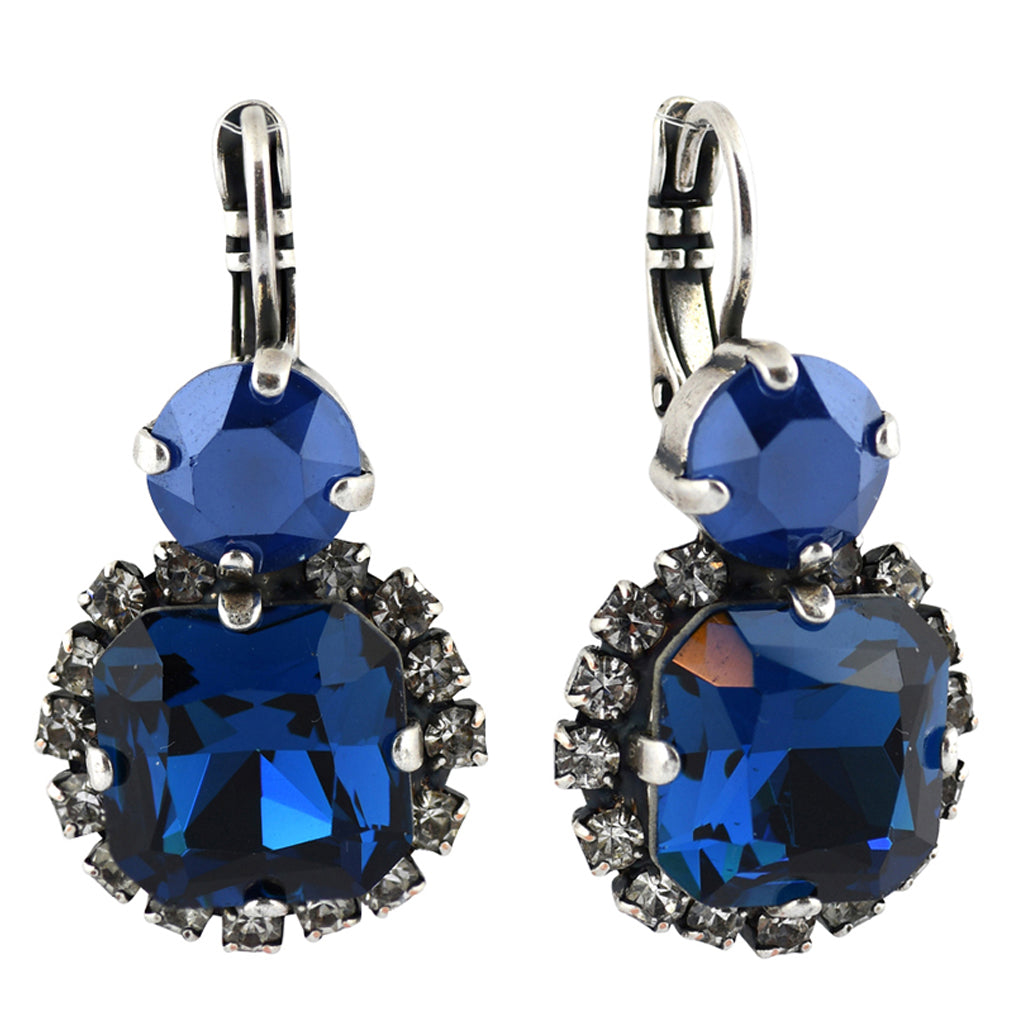 Mariana Jewelry Ocean Earrings, Silver Plated with crystal, Nature Collection MAR-E-1326_10 2142 SP6