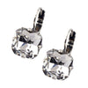 Mariana Jewelry On A Clear Day Silver Plated crystal Rounded Square Drop Earrings