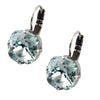 Mariana Jewelry Silver Plated crystal Rounded Square Drop Earrings