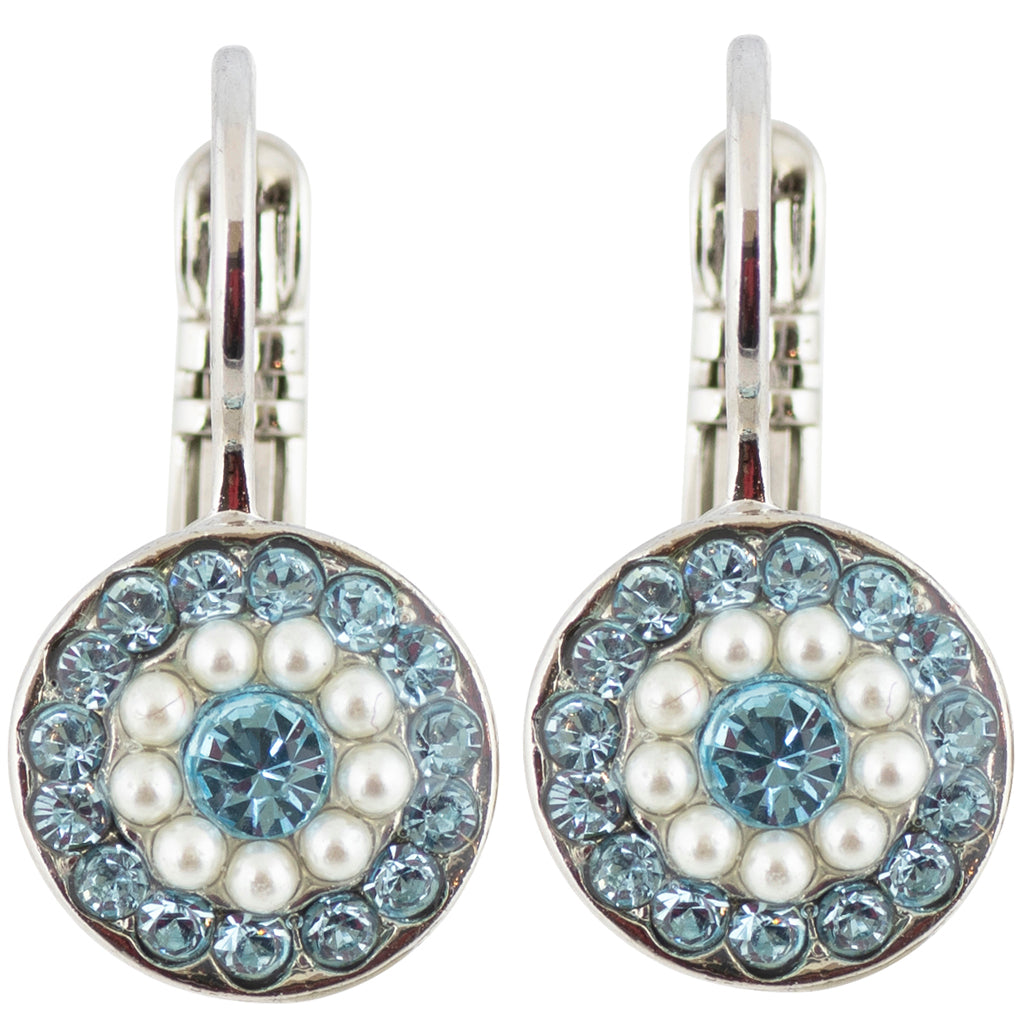 Mariana Blue Moon Gold Plated Petite Concentric Drop Earrings 1344