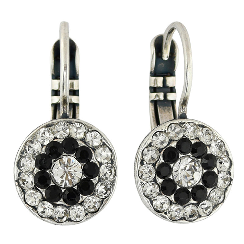 Mariana Jewelry Checkmate Earrings, Silver Plated with crystal, Nature Collection MAR-E-1344 280-1 SP6