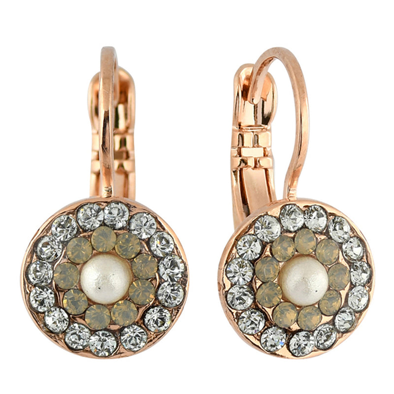 Mariana Jewelry Seashell Earrings, Rose Gold Plated with crystal, Nature Collection MAR-E-1344 39361 RG6