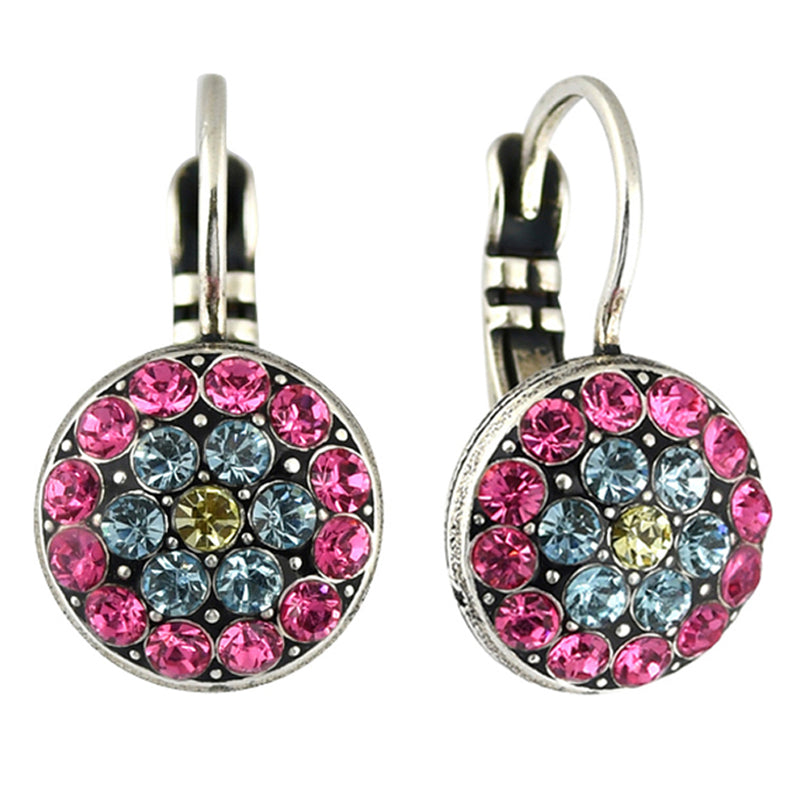 Mariana Jewelry Spring Flowers Earrings, Silver Plated with crystal, Nature Collection MAR-E-1416 2141 SP6