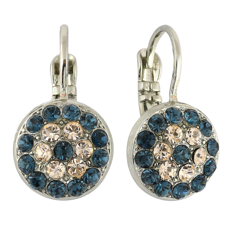 Mariana Jewelry Ocean Earrings, Silver Plated with crystal, Nature Collection MAR-E-1416 2142 SP6