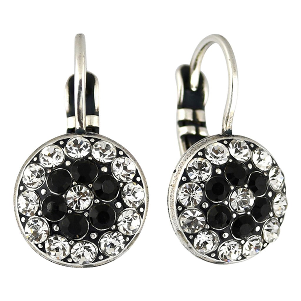 Mariana Jewelry Checkmate Earrings, Silver Plated with crystal, Nature Collection MAR-E-1416 280-1 SP6